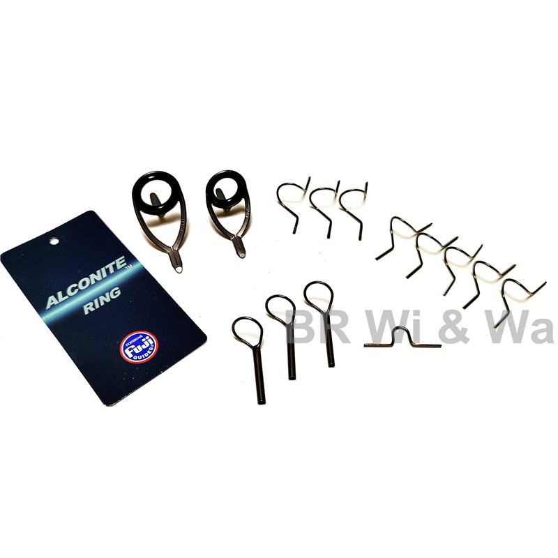 Fishing Rod Building Kit - ชุดไกด์คันเบ็ดตกปลาแบบฟลายฟิชชิ่ง, ชุดแหวนอัลโคไนต์, ชุดไกด์คุณภาพสูง FUJI KW สีเงินฟอร์สต์และสีเทาฟรอสต์
