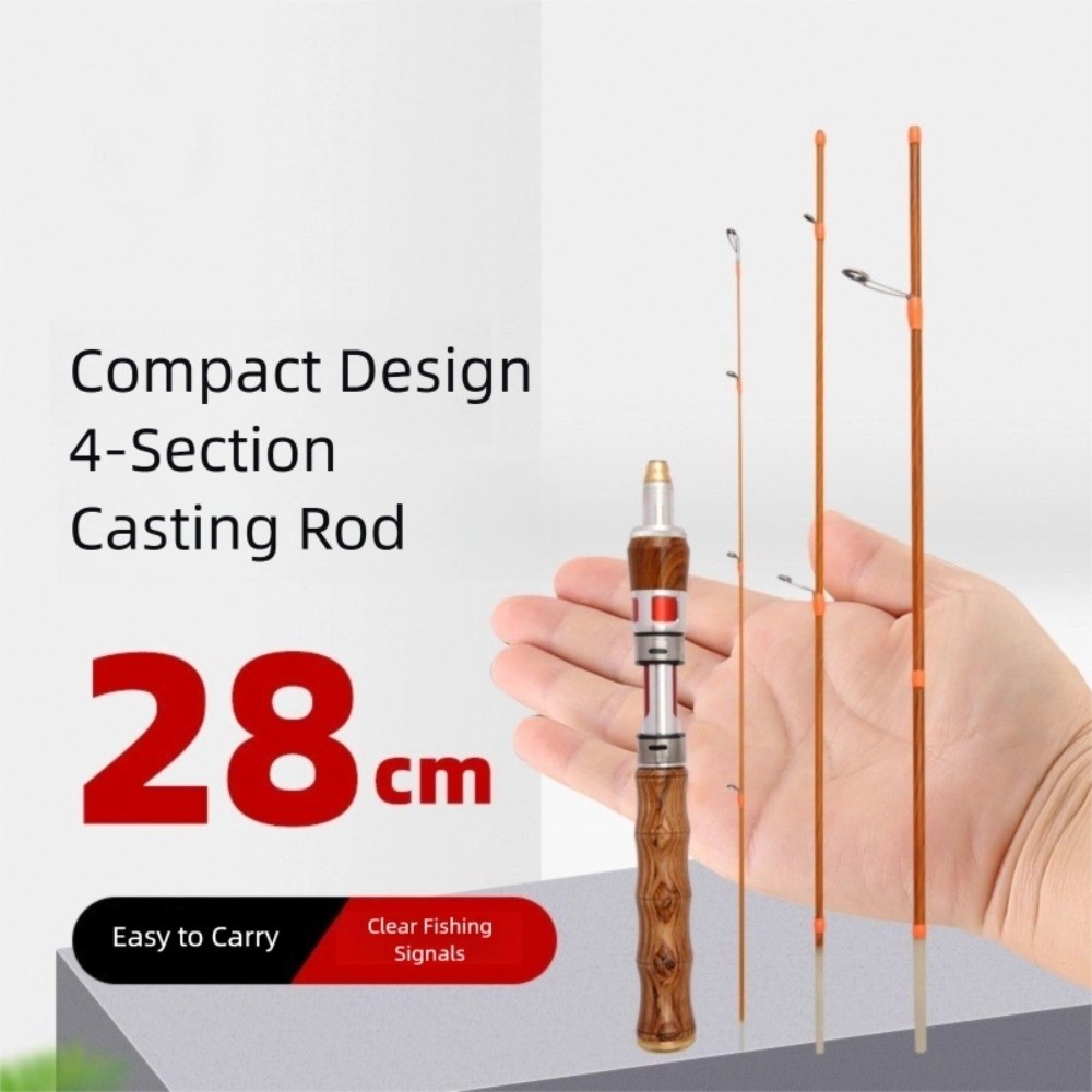 Fishing Rod Spinning - คันเบ็ดตกปลาแบบสปินนิ่ง 4 ท่อน กำลัง UL คันเบ็ดตกปลาแบบสปินนิ่งและแคสติ้ง