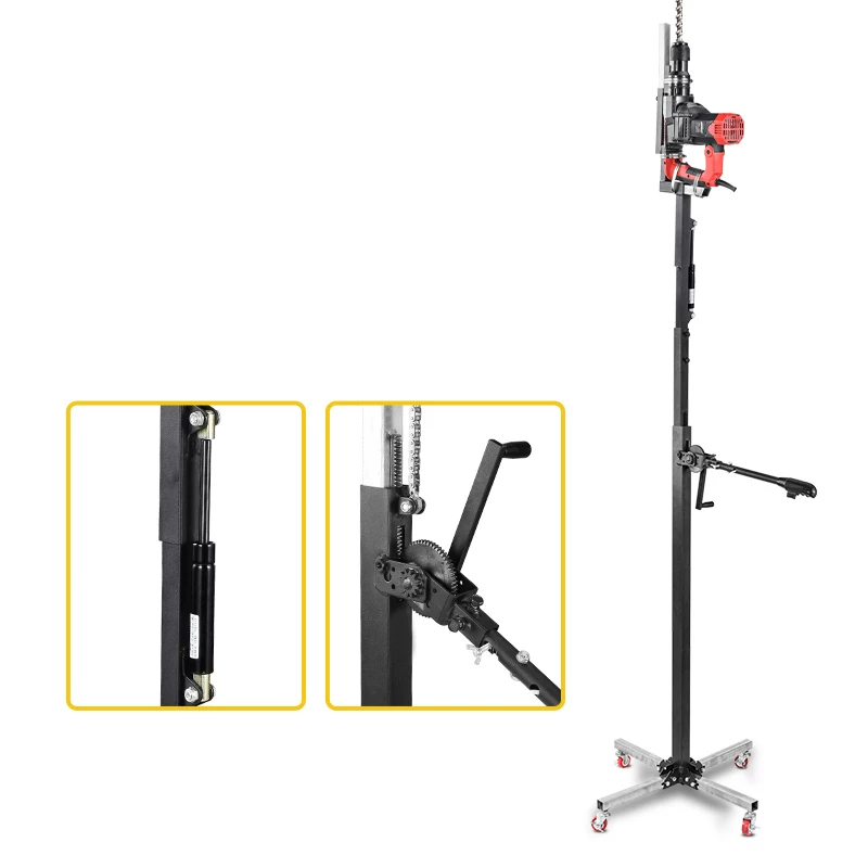 Fishing Rod Holder - แท่นยึดสว่านไฟฟ้าแบบไฮดรอลิก ปรับระดับได้ พร้อมเหล็กเสริม สำหรับเจาะเพดาน รองรับการใช้งานกับสว่านกระแทก และสว่านเจาะแบบยึดติด