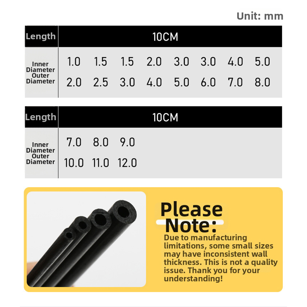 ท่อคาร์บอนไฟเบอร์กลวงสีดำขนาด  - Fishing Rod Carbon Fiber บทวิจารณ์และราคา